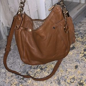 Michael Kors, brown leather crossbody bag